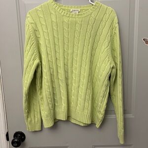 St. John's Bay Lime Cable Knit Sweater